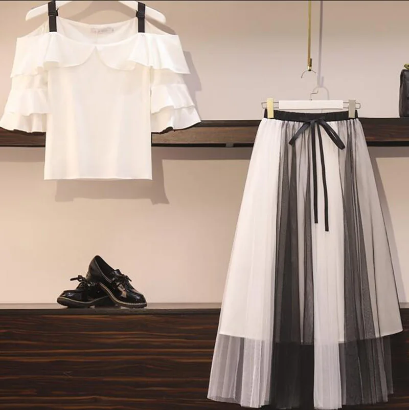 Новинка летняя женская простая шифоновая рубашка с открытыми плечами и цветная