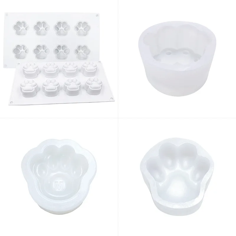 

Cat's paw cake mold Cat's paw silicone mold dog's paw mousse cake mold ice cream jelly silica gel mold Candle aromatherapy mold