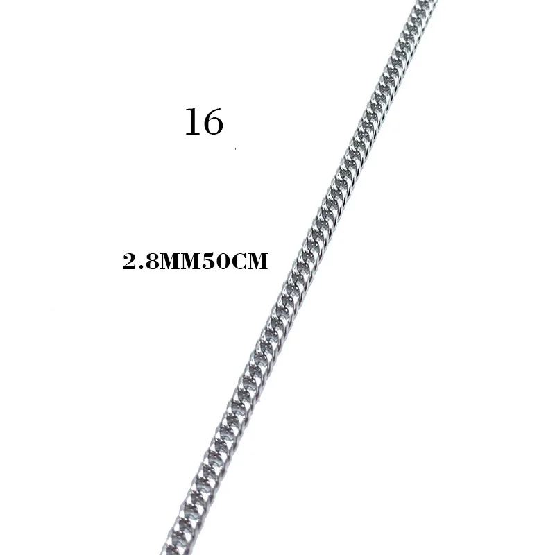 16 USENSET, звено, ожерелье s 304, цепи из нержавеющей стали, никогда не стираются, цветная бусина, коробка, киль, подвеска, ожерелье, ювелирные изделия, подарки - Окраска металла: 16