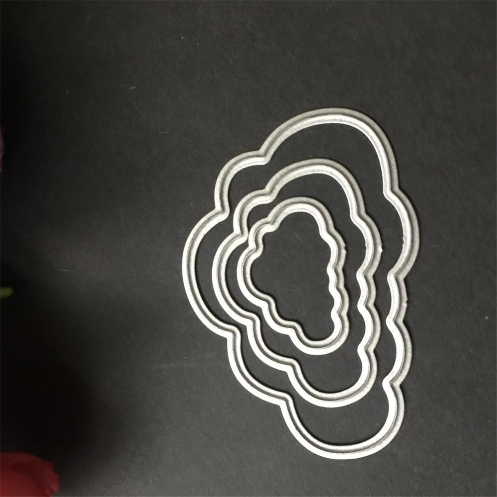 Неправильные круглые металлические режущие штампы сшитые DIY для скрапбукинга