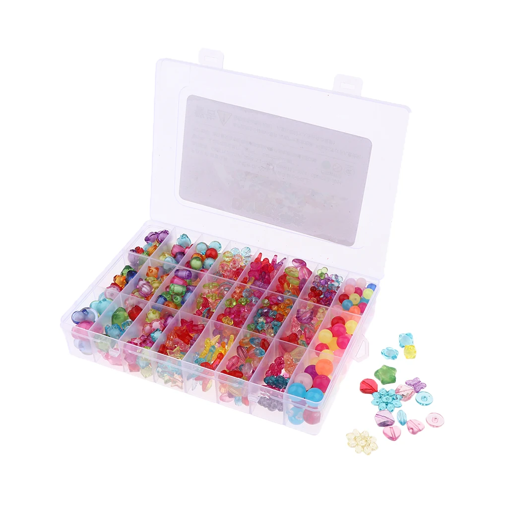 

1 Set Loose Beads DIY Art Crafts Necklace Bracelet Jewelry Kit Girls Gifts