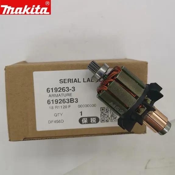 Арматура двигателя MAKITA 619263 3 619287 9 DC18V для DDF456Z DF456D DDF456RFE3 BDF456RFE DDF456 BHP456 BDF456