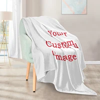 personalized custom pattern fleece blanket double sided warm comfortable soft blanket winter sofa recliner bed plush thin quilt