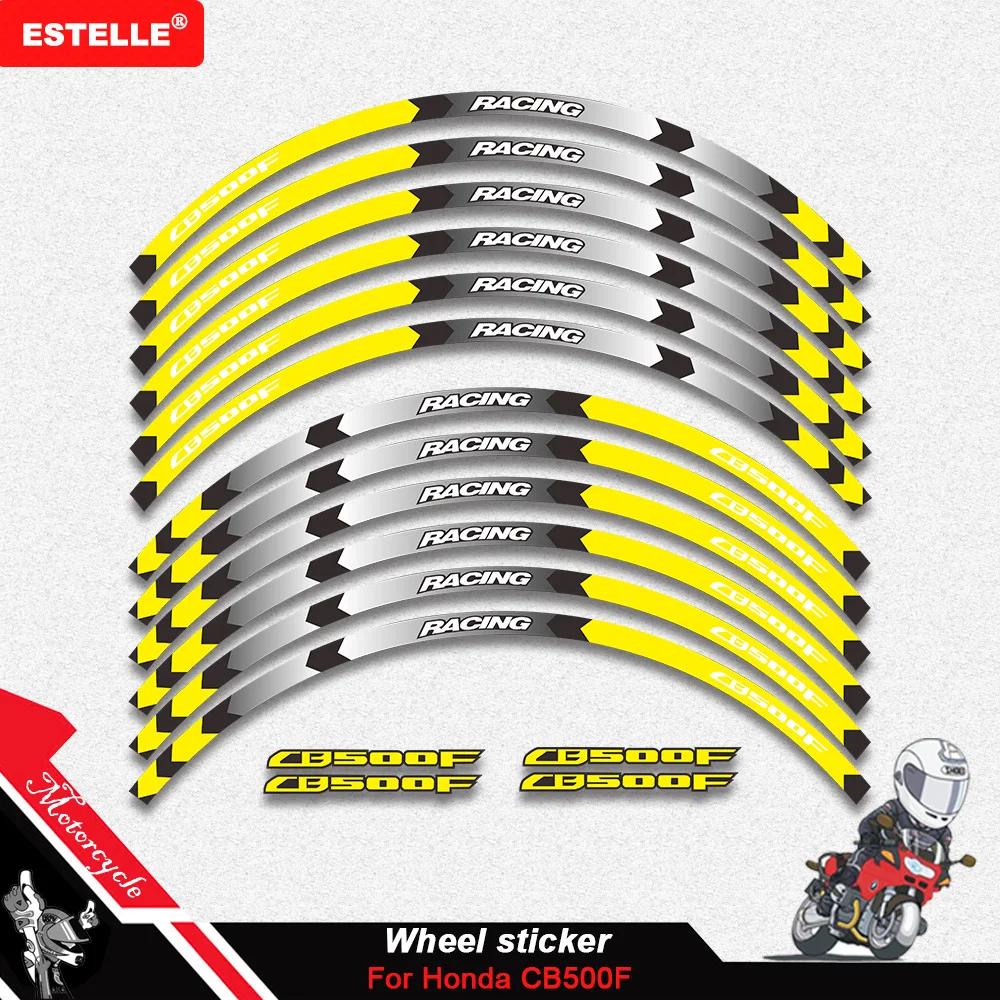 12 шт. светоотражающие наклейки на колеса мотоцикла Honda CB500 F CB 500F cb500f |