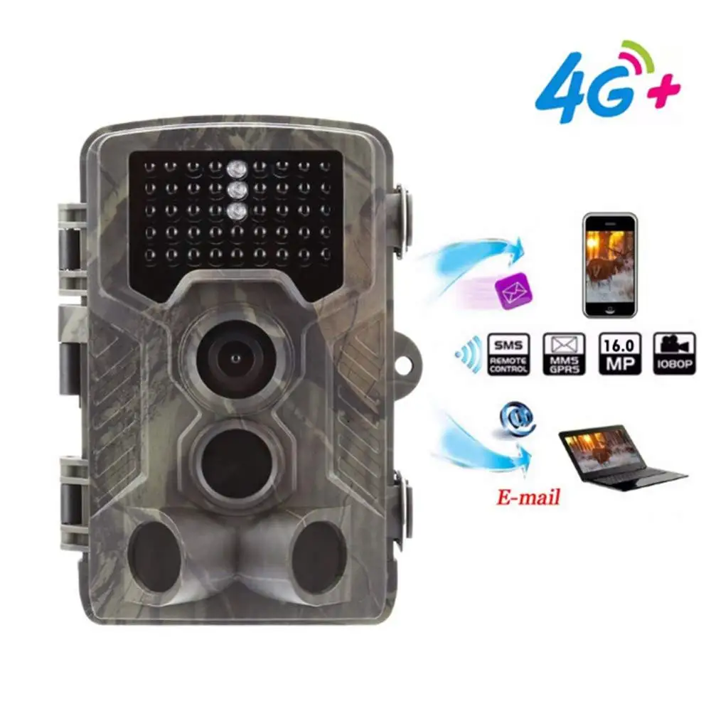Фотоловушка HC 800LTE 4G 16MP 1080P HD фотоловушка MMS SMTP водонепроницаемая охотничья камера