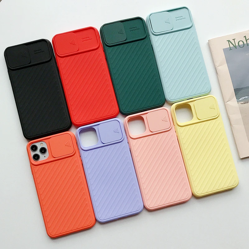 

Camera Lens Protection Phone Case on For iPhone 11 12 Pro XS MAX Soft Candy TPU Cover Case For iPhone 12 Mini 8 7 6 6S Plus X XR