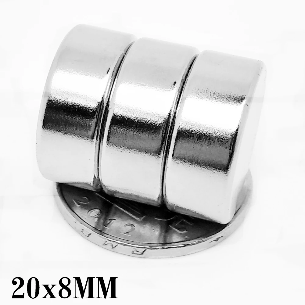 

2/5/10/15/20PCS 20x8 Round Search Magnet 20mm X 8mm Rare Earth Neodymium Magnet Disc 20x8mm Permanent Magnet Strong 20*8 mm