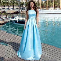 vestidos satin prom dress long 2021 a line special occasion gowns evening dress vestidos de gala