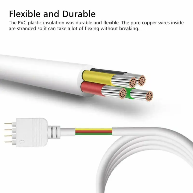 4 контактный Удлинительный провод разъем для SMD LED ленточный светильник RGB 5050 3528