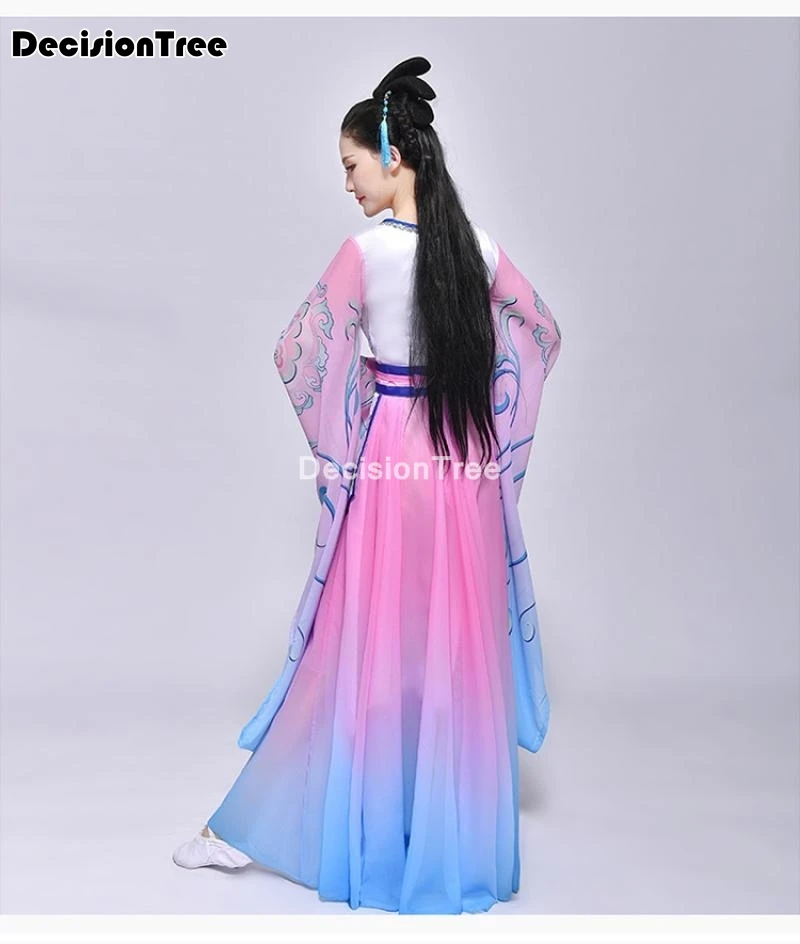 2021 Древний китайский костюм женский сценический наряд hanfu атласное китайское