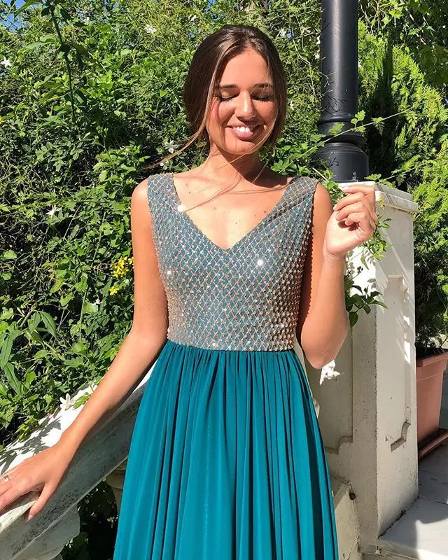 

Linglewei New Spring and Summer Women's Dress sleeveless slim Dress Chiffon Long dress