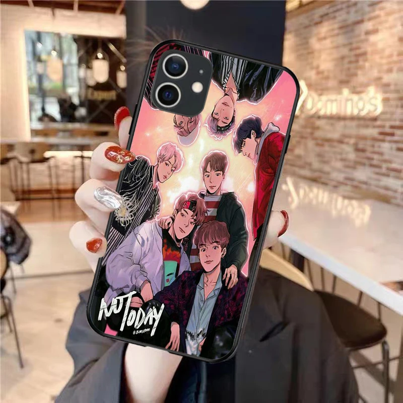 

Cartoon JIN SUGA JIMIN JUNGKOOK Black Silicone Phone Cover Case For iPhone 12 11 Pro MAX 12mini 12Pro XR XS X 6 7 8 Plus SE 2020