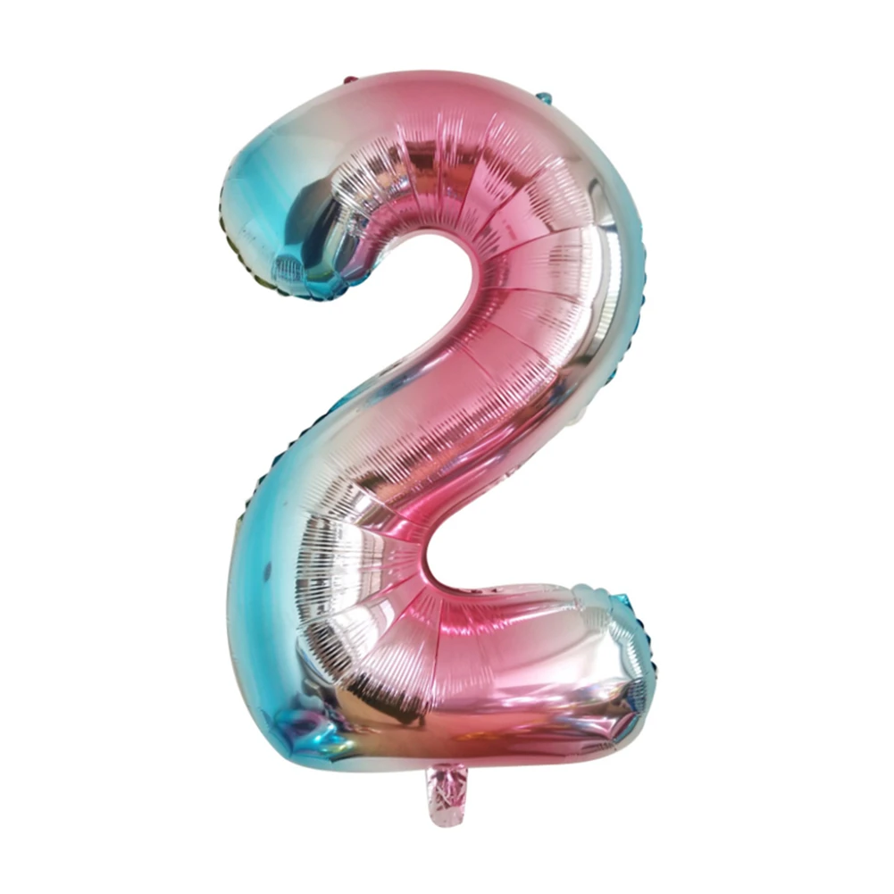 40 дюймов Большой фольги День рождения Воздушные гелиевые воздушные шары цифры с