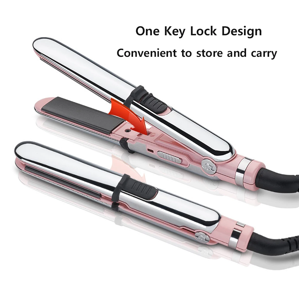 Выпрямитель для волос с температурой 230C плойка плавающей титановой пластиной