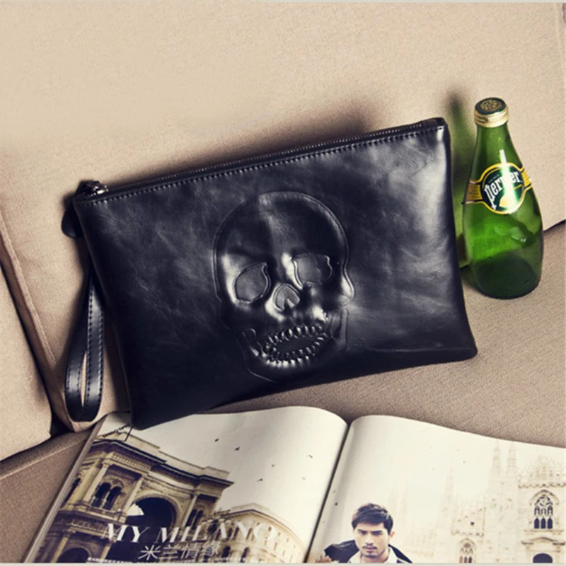 Мужской клатч Badenroo со скелетом брендовая вместительная Повседневная Удобная