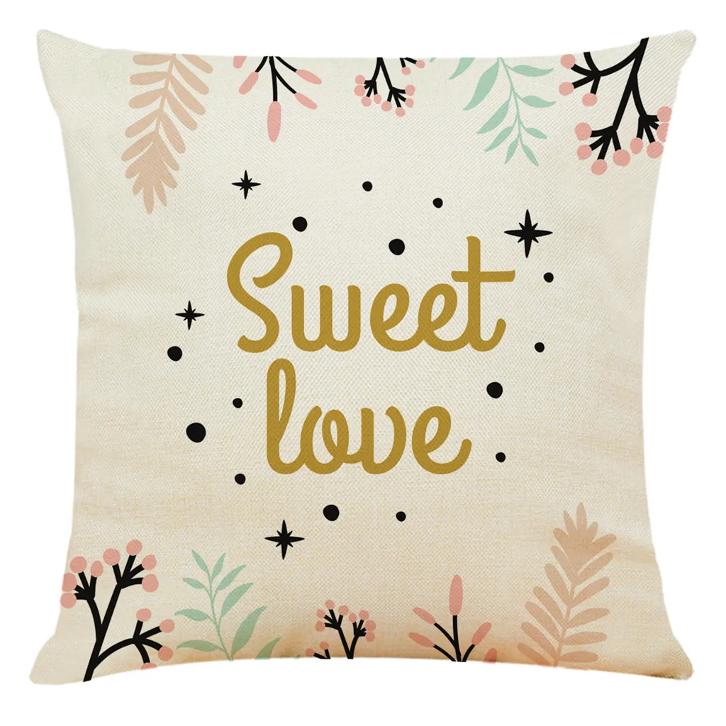 Счастливый День святого Валентина Подушка Чехол розовое Sweet Love (Сладкая любовь)