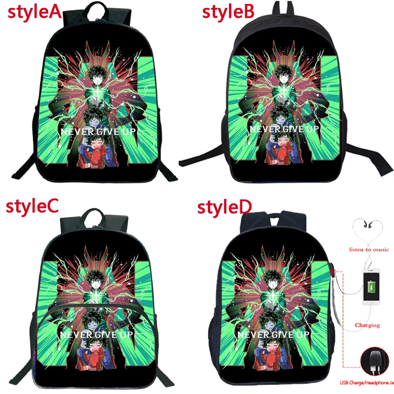 4 стиля новый Повседневный Рюкзак моя геройская Академия Подростковая школьная
