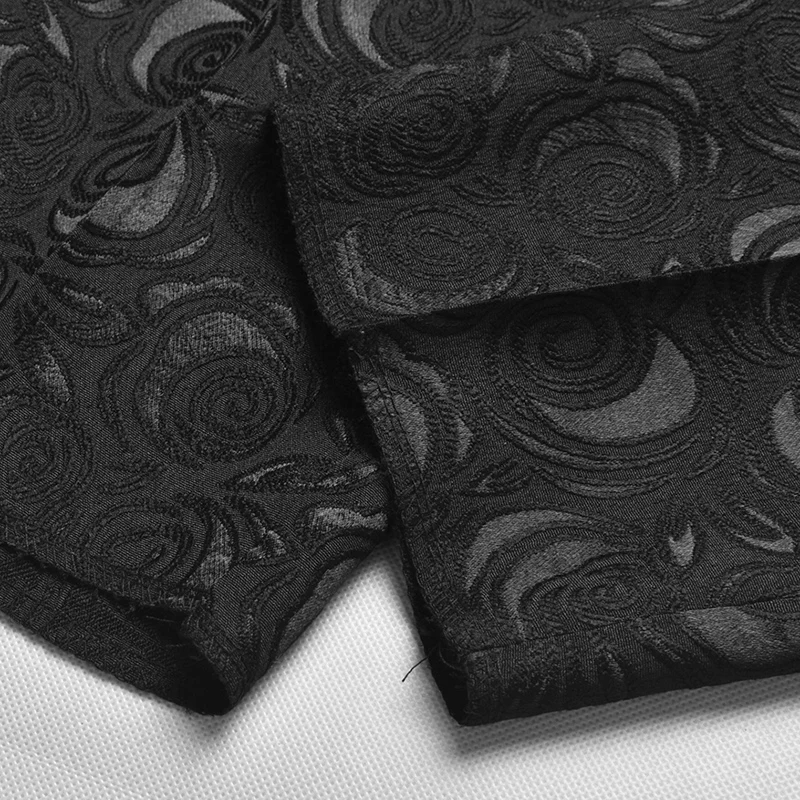 Black White Jacquard Floral Pants Men High Quality Casual For Luxury Hip Hop Streatwear Stylish Pantalones Hombre P2 | Мужская одежда