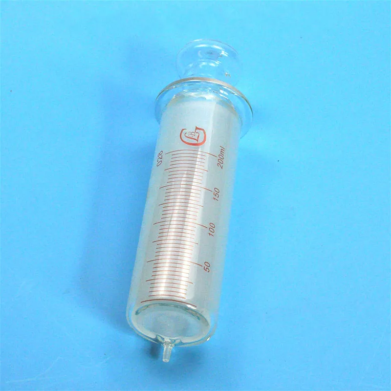 Large Glass Syringes 200ml With Caliber / Ruhr Locks Enema Sausage Device Sample Extractor Injector 200cc | Канцтовары для офиса и