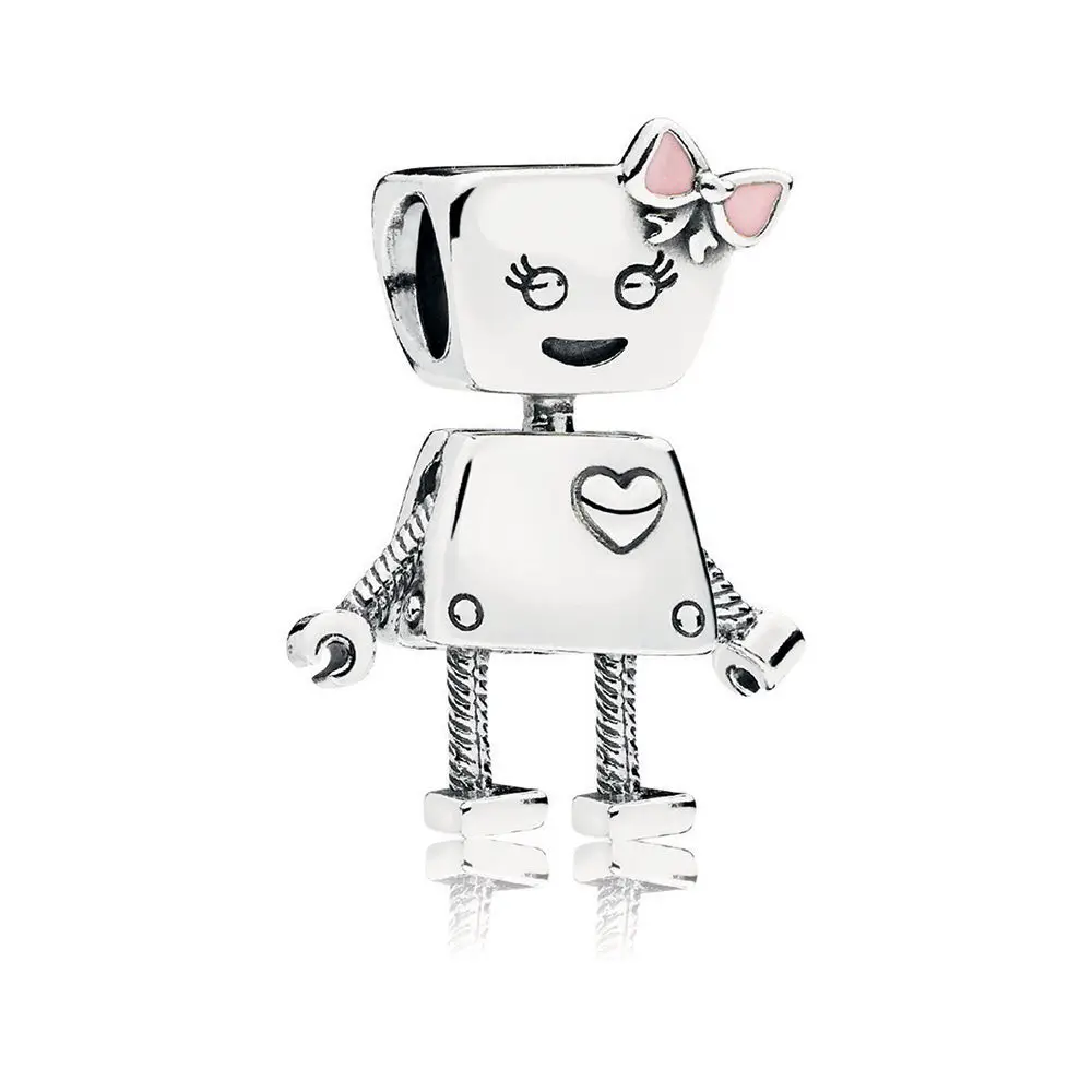 

Classic 925 Sterling Silver Lovely Bella Bot Charm Fit pandora Charm Bracelet Necklace Dangle Charm Pendant Bead DIY Jewelry