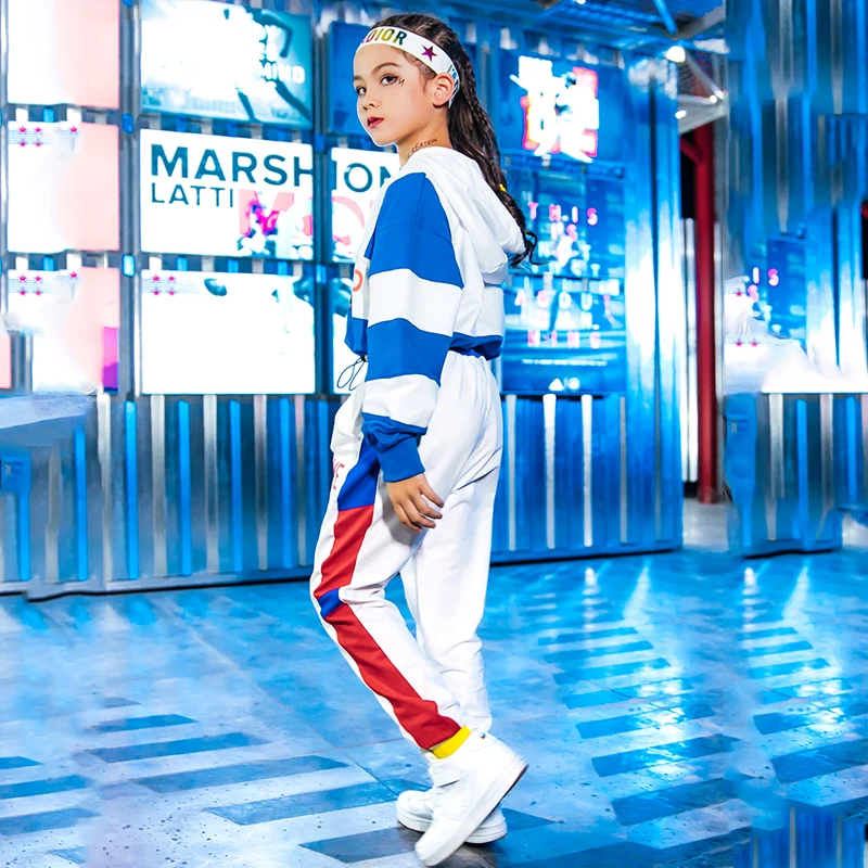 Хип-хоп танец Черлидинга костюм для девочек Детская осенняя джазовая Одежда