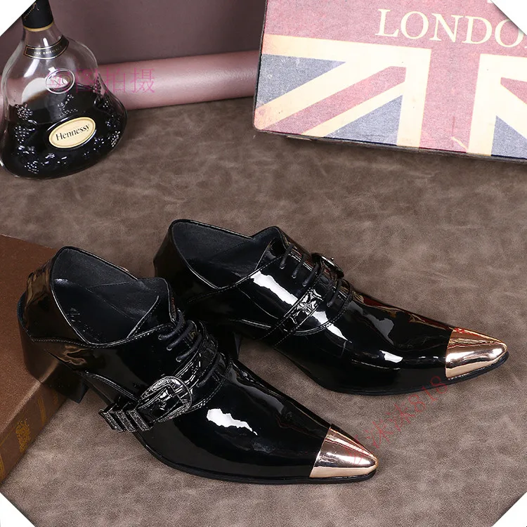 

Christia Bella British Style Men Office Genuine Leather Oxfords Shoes Buckle Men Fashion Handmade Business Party Leather Shoes