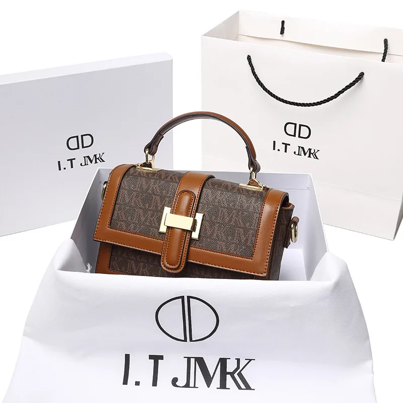 

2021 Hot Sale Vintage Letter Prints Messenger Bag for Women Luxury Brand Women Bags Designer Genuine Leather Purses Monogram Cc