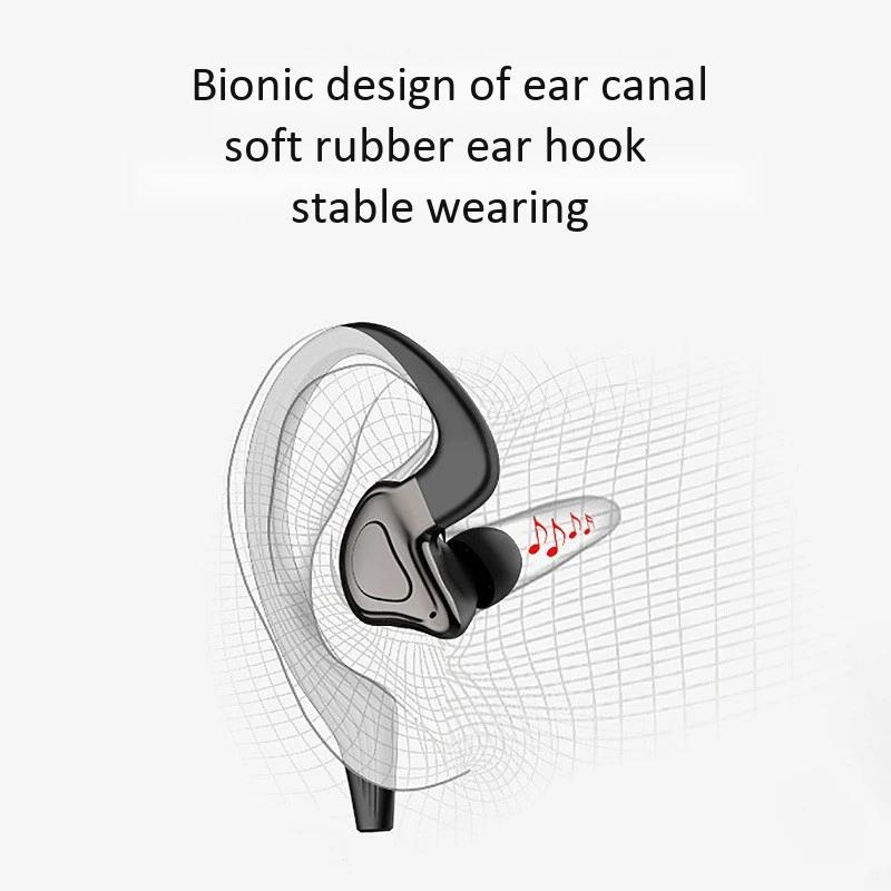 Беспроводная гарнитура Bluetooth с креплением на уши 5 0 спортивные водонепроницаемые