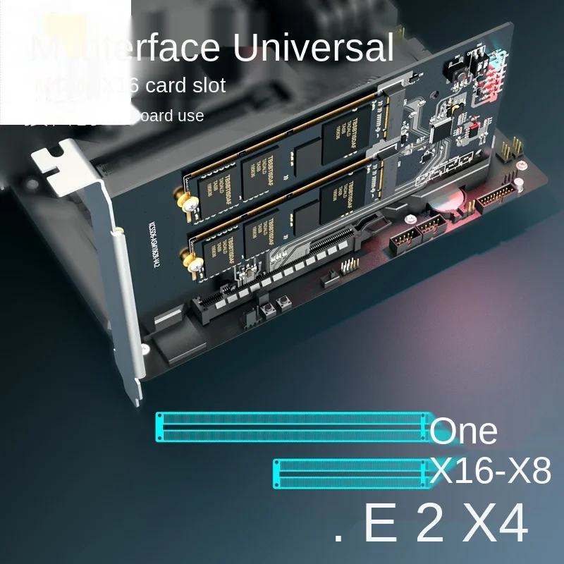 

Accelerated Array Card Raid Dual-Disk PCIe to M.2-SATA Desktop Server Expansion Board Kcssd6