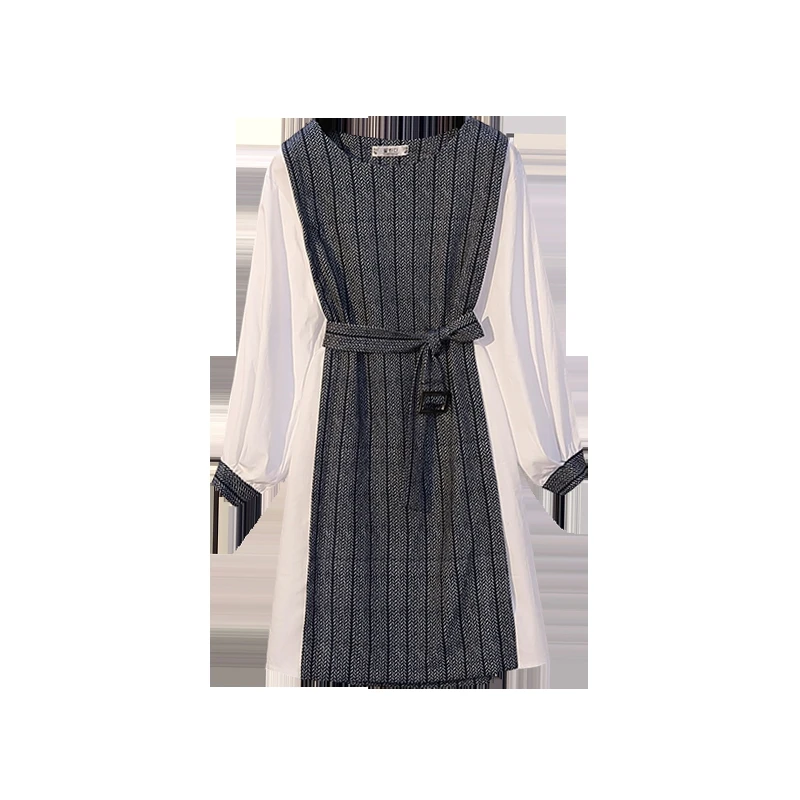 Осень 2009 Новые женские платья большого размера Корейская версия цветные средней