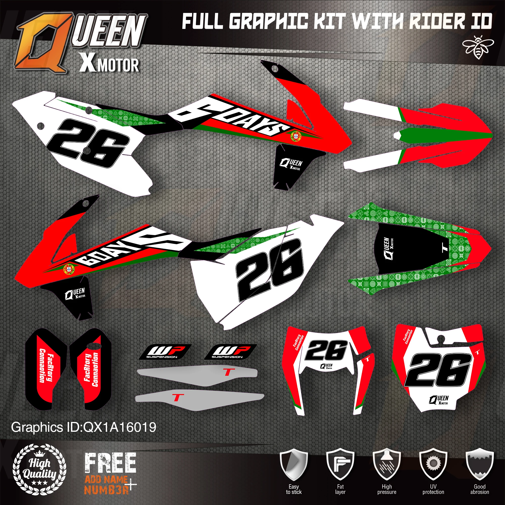 Королева X Мотор сделанный на заказ команда Графика наклейки 3м комплект для KTM 2016