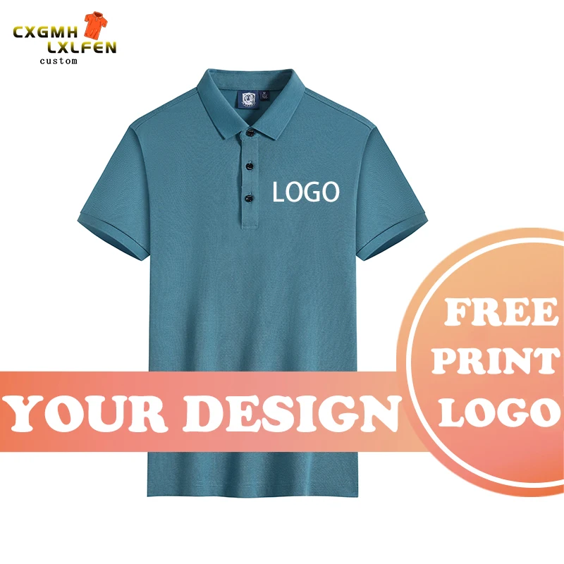 2021 лето новое прямое в наличии 7 цветов футболка поло с изготовленным на заказ