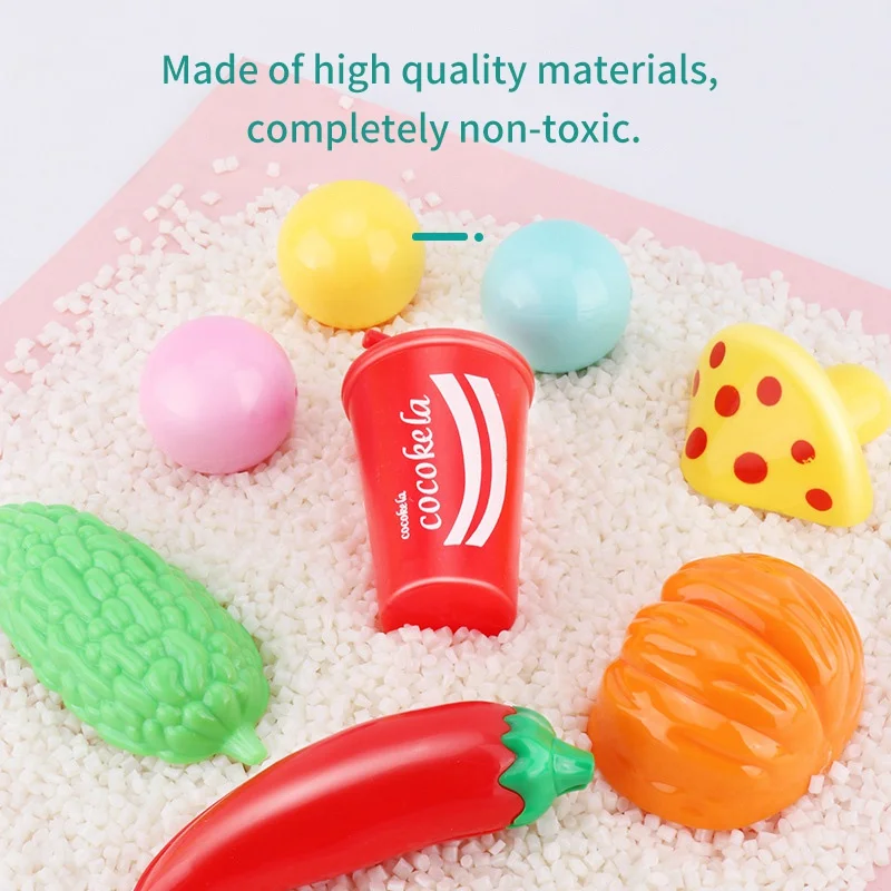 

1 Set Kitchen Pretend Toy Fruits Vegetables Cutting Toys for Child Educational Baby Kids Gift Pretend Play Cutlery Toys Set