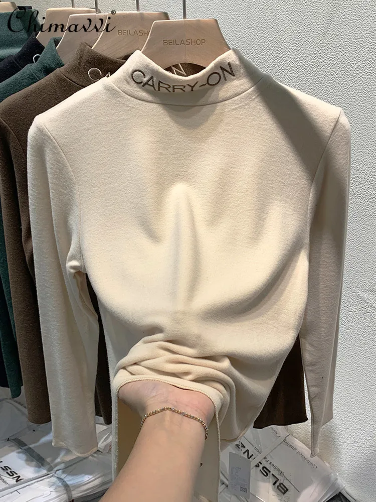 

Дропшиппинг, элегантные блузки, Женская водолазка, черная нижняя рубашка, Осень-зима, внутренняя одежда, 2021, женская футболка с длинным рука...