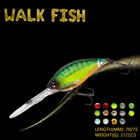 Ходить рыбы 75 мм70 мм приманка рыболовные приманки искусственные Плавающие жесткие рыболовные приманки 3D воблер с глазками Swinbait Для рыбалки