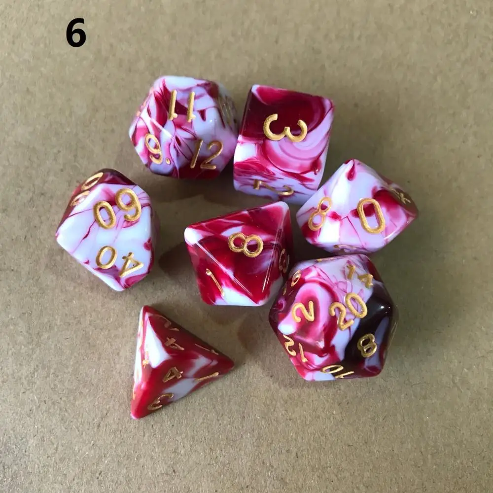 Новое поступление акриловые игральные кости DND комплект dobbelstenen dados ролевые игры в