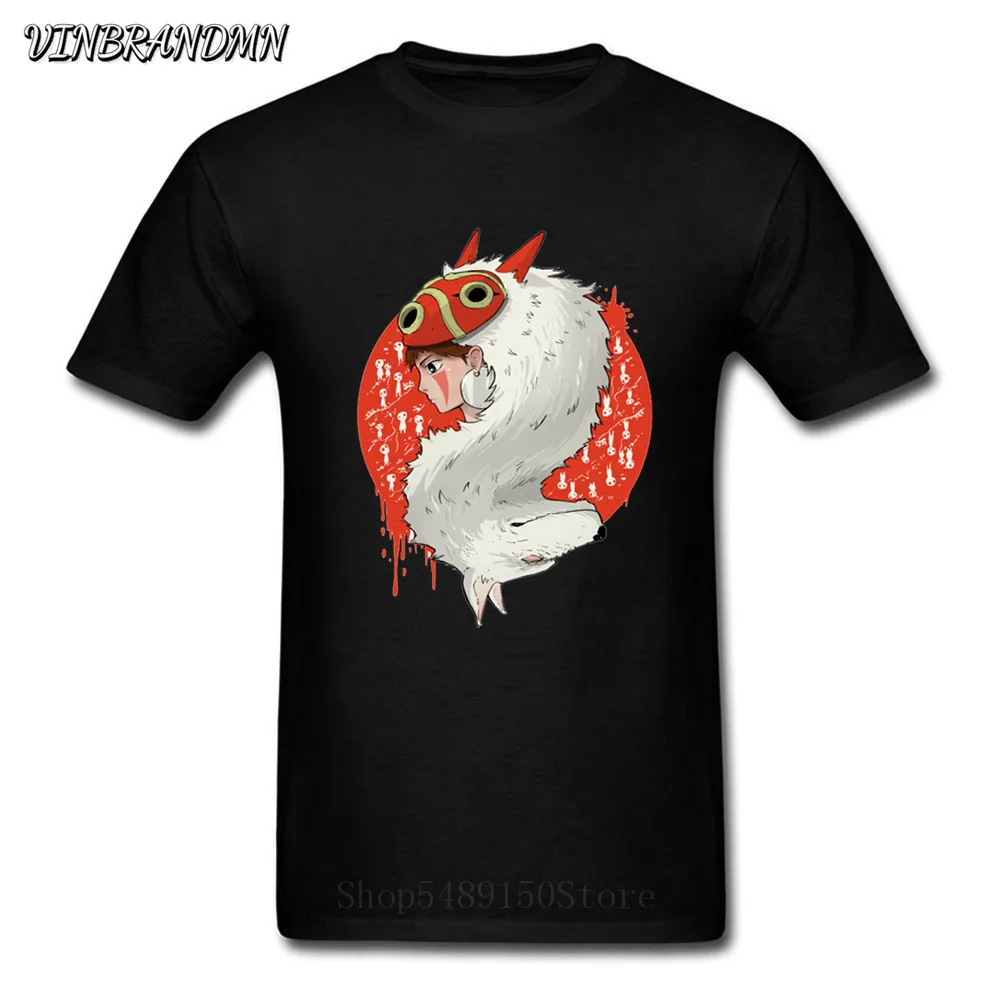 Футболка мужская летняя в японском стиле дизайнерская рубашка с принтом волка