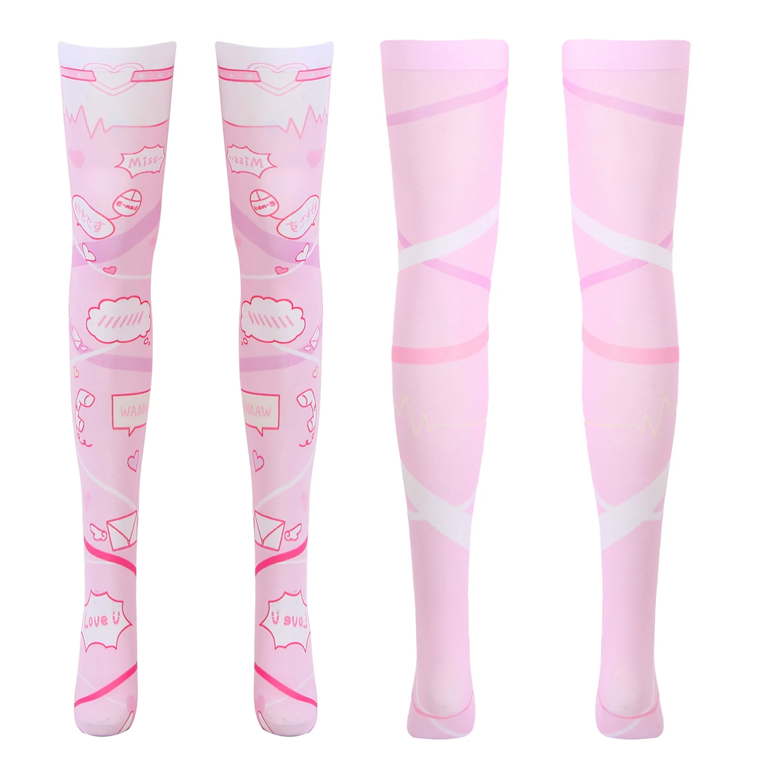

Women Girls Printed Thigh High Stockings Over Knee Socks Anime Long Tube Stocking Lovely Fancy Lolitas Cosplay Polyester Socks