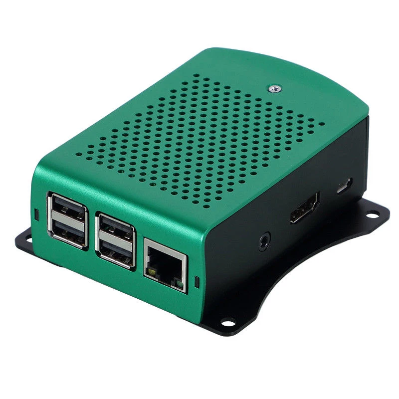 Зеленый алюминиевый серебряный корпус металлический RPI 3 коробка совместима с