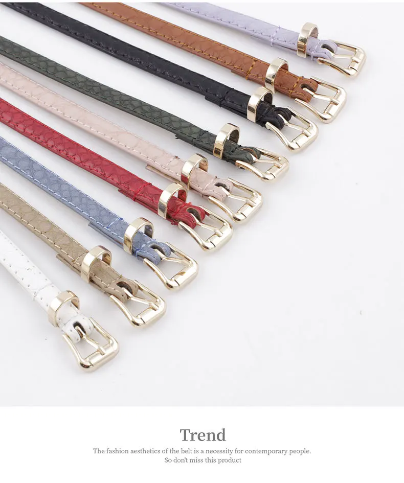 105x1.1cm Female Pu Leather Snake Belts Women Thin Skinny Waist Belts for Dress Hot Pin Buckle Waistband Cinto Feminino