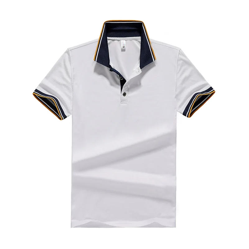 Мужская рубашка-поло летняя брендовая повседневная мужская с коротким рукавом