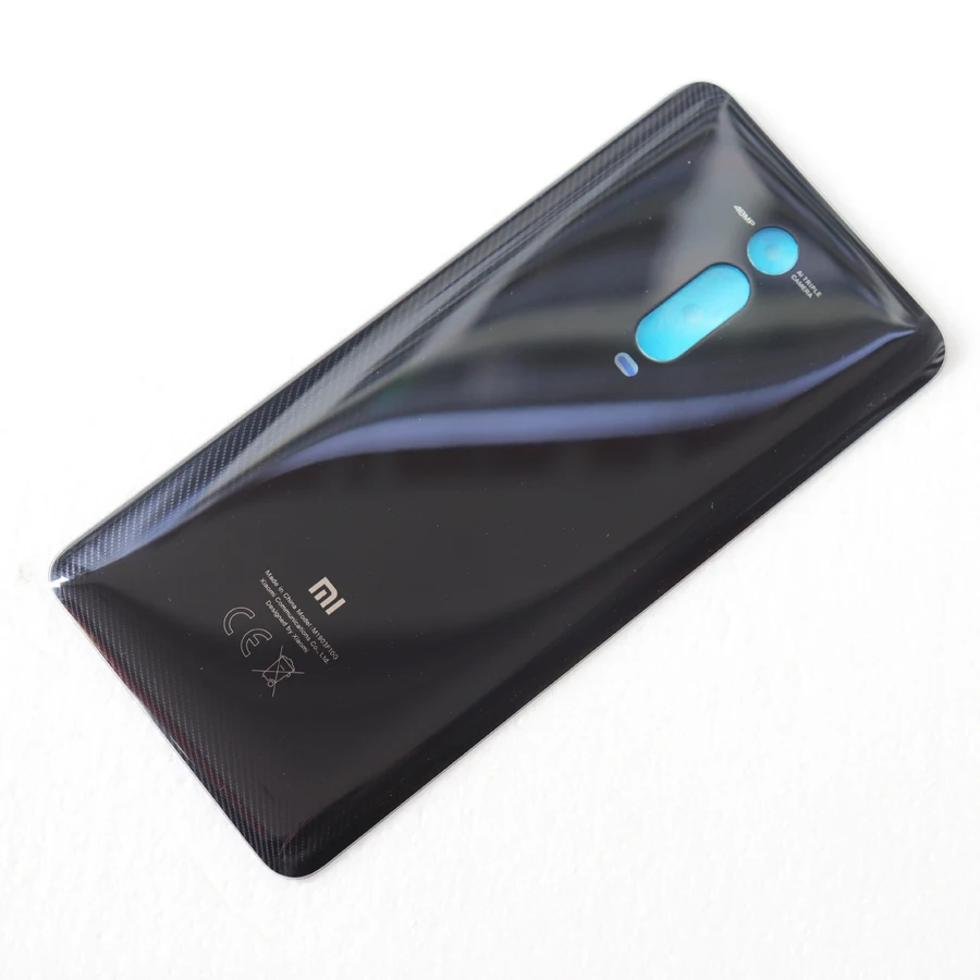 Black Чехол для батареи Задняя стеклянная панель для Xiaomi mi 9T mi 9T Крышка для батареи задняя дверь Чехол карбоновый черный - Цвет: Black