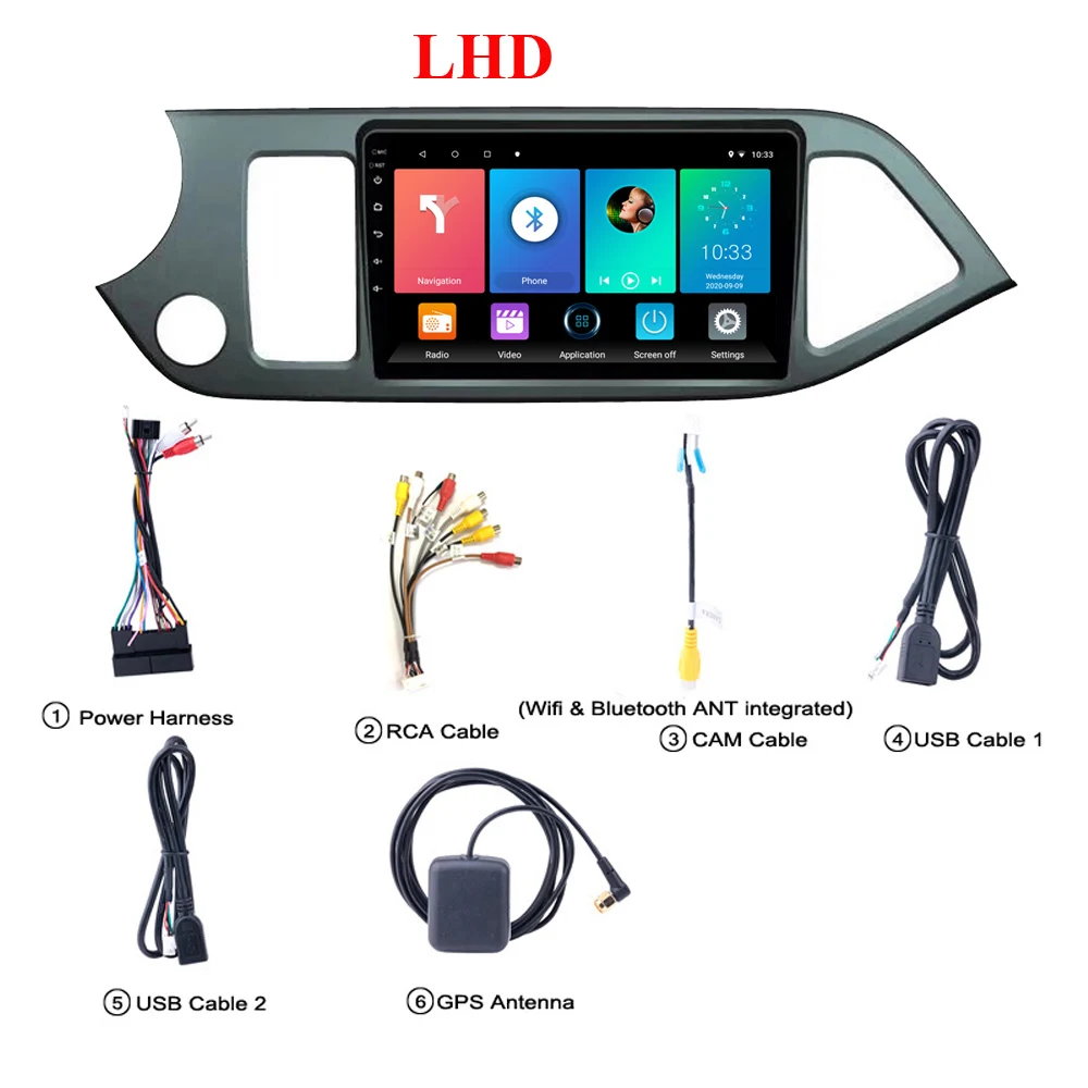 

Eastereggs For KIA morning picanto 2011-2015 9 inch Android 8.1 2 Din Car Multimedia Stereo Player Navigation GPS WIFI Radio