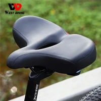 west biking bicycle saddle widen soft big bum seat ergonomic hollow breathable cushion mtb road bike cycling seats bike part