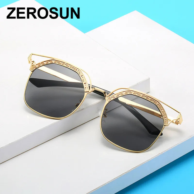 Zerosun роскошные мужские солнцезащитные очки для женщин квадратный градиент