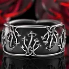 Мужские кольца в форме гриба, черные маленькие кольца геометрической формы, модные кольца в стиле хип-хоп и панк, аксессуары, бижутерия для вечеринки