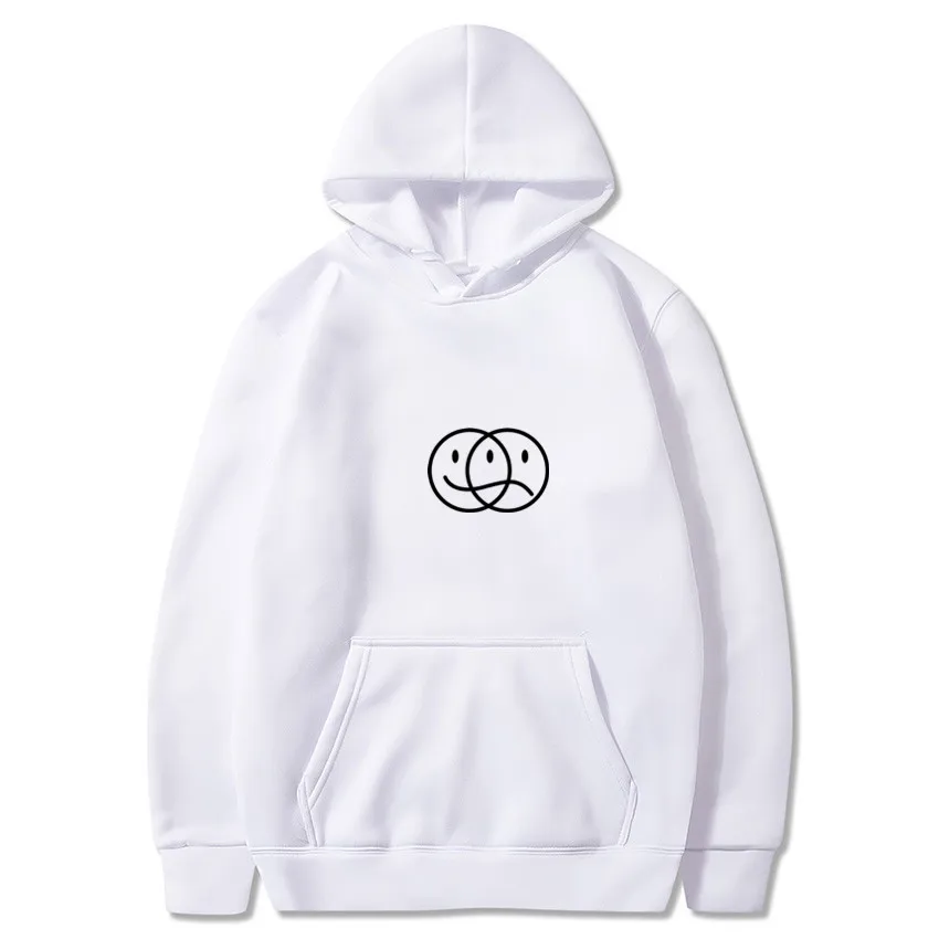 

Two Smiling Face Fashion Brands Men's Hoodie 2021Spring And Autumn Men's Casual Hoodie Sweatshirt Men's Solid Color Hoodie Swea
