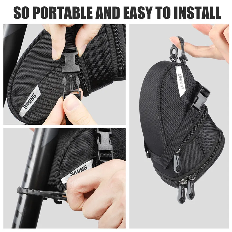 

WEST BIKING Bicycle Saddle Bag Rainproof Bicycle Pannier 3D Shell Reflective Rear Seatpost Bag Basket MTB Cycling Accessories