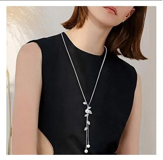 Ожерелье женское Изысканное жемчужное ожерелье с кисточкой длинной цепочкой