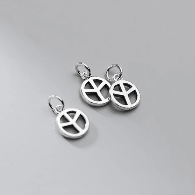 MEETSOFT Классический 925 стерлингового серебра матовый полые круглые подвески